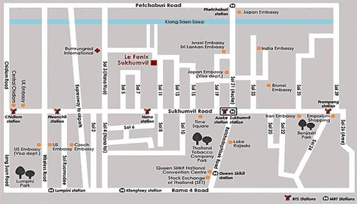 Карта бангкок банка. Китайский квартал Бангкок на карте. Сукхумвит на карте. Пратунам Бангкок район на карте.
