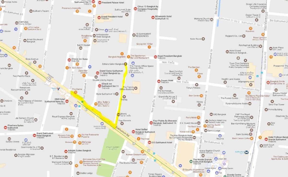 карта сукхумвит Бангкок