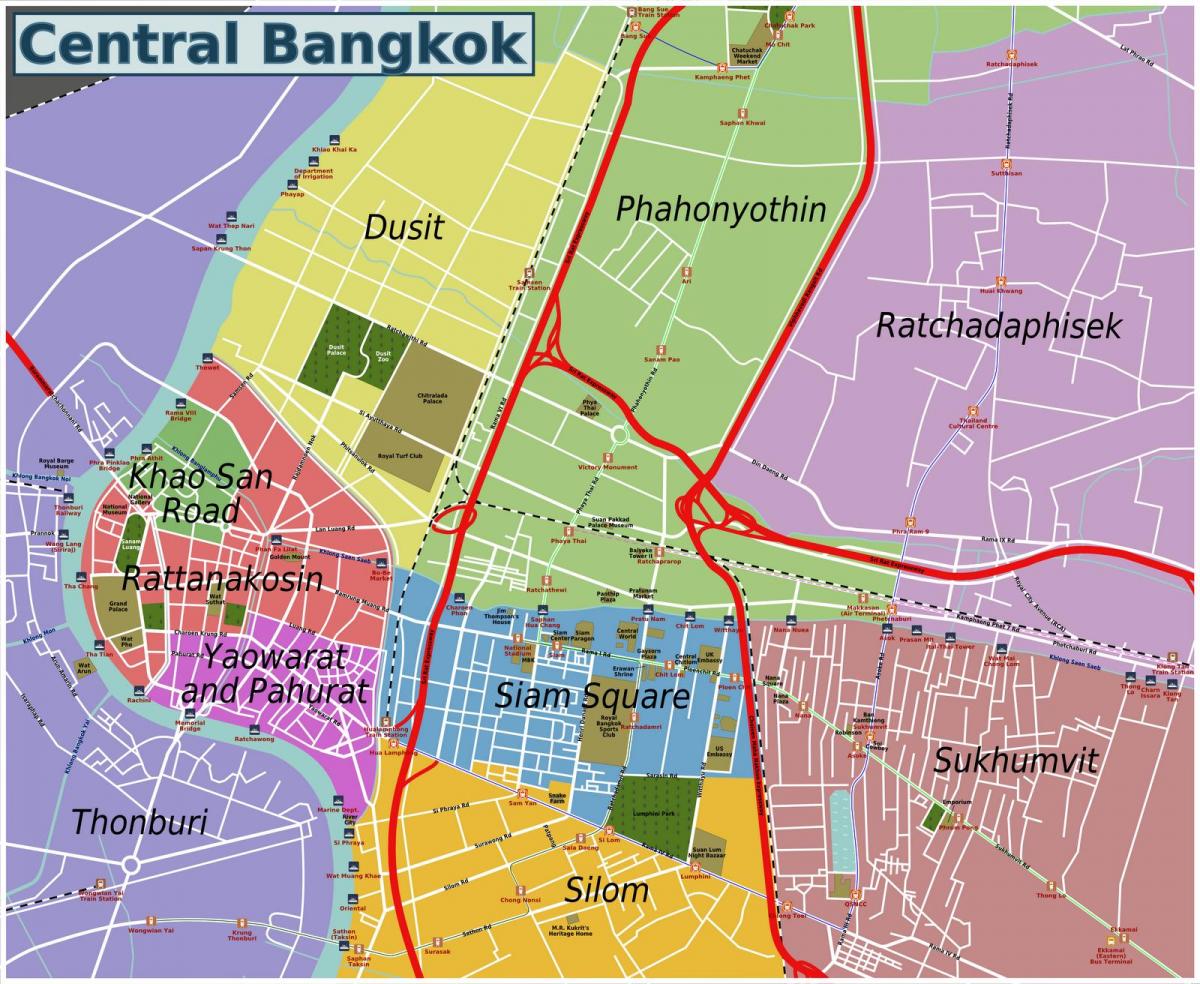 районы Бангкока карта