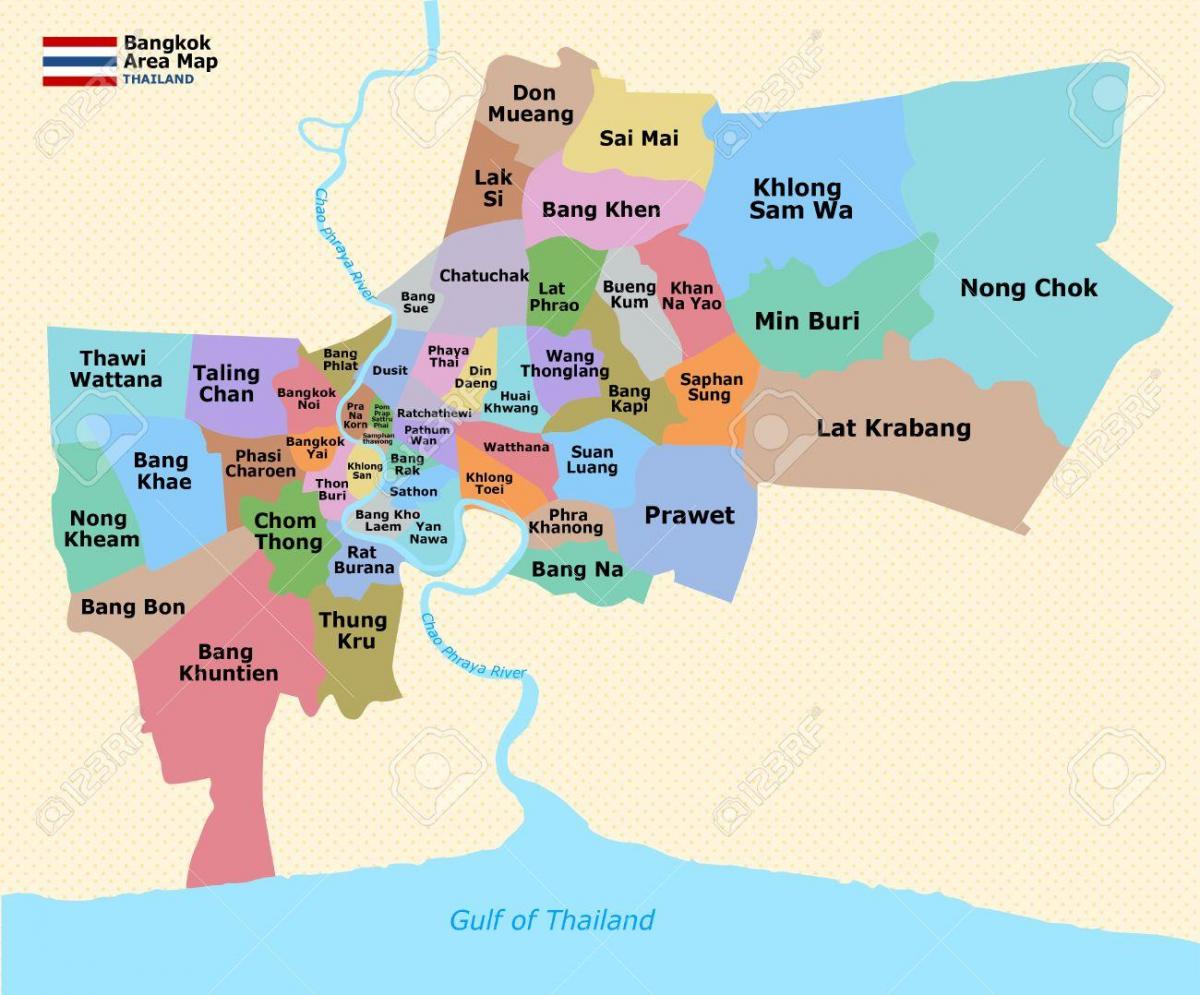 карта Бангкока район