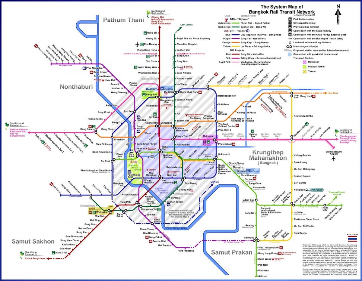 автобус Бангкок маршрут на карте