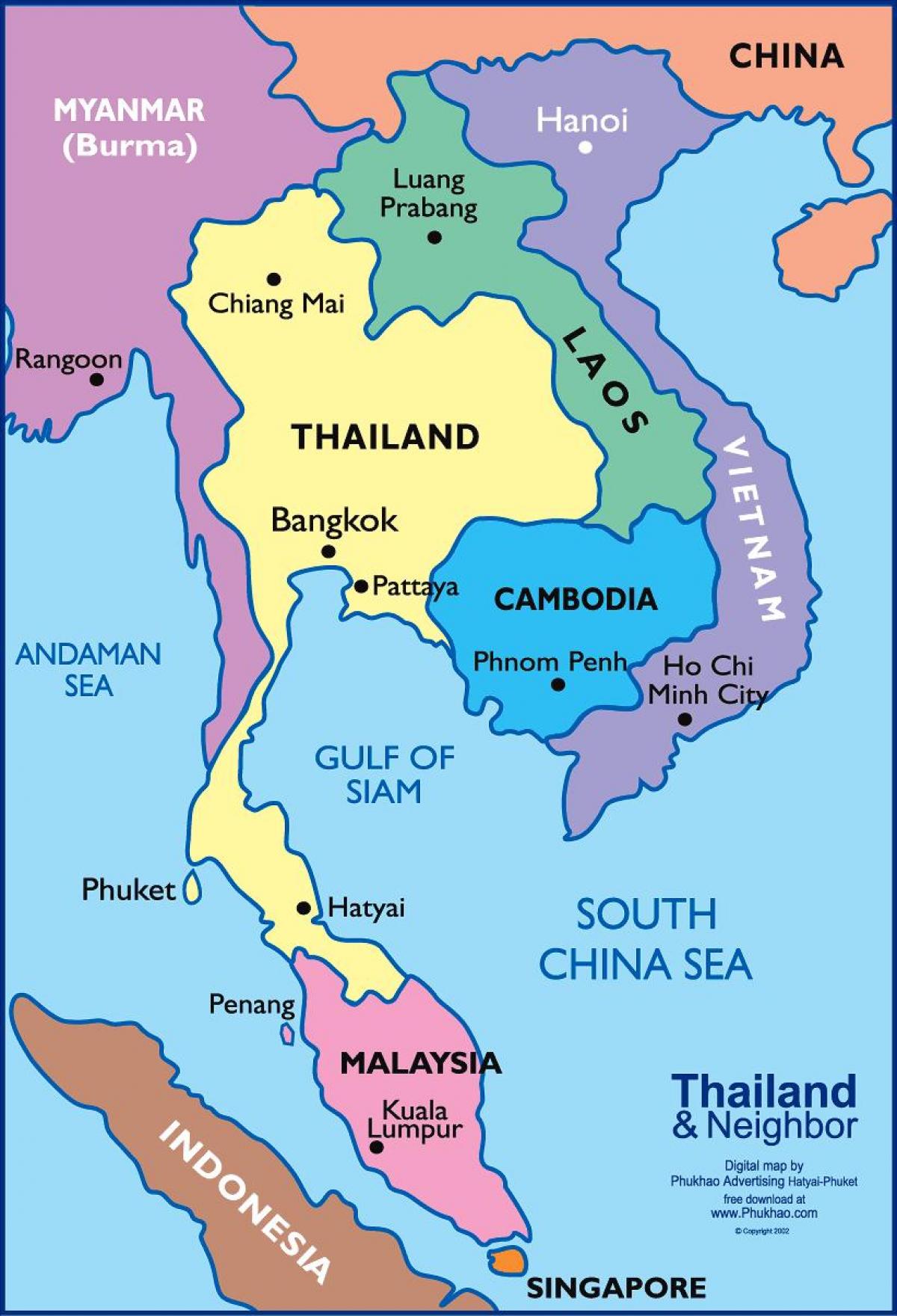 на карте Бангкока