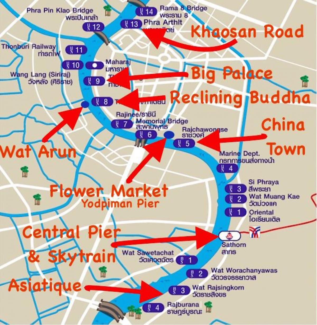 Бангкок экспресс-катере карте