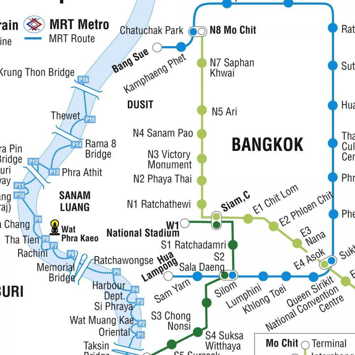 карта метро Бангкока и Бангкок