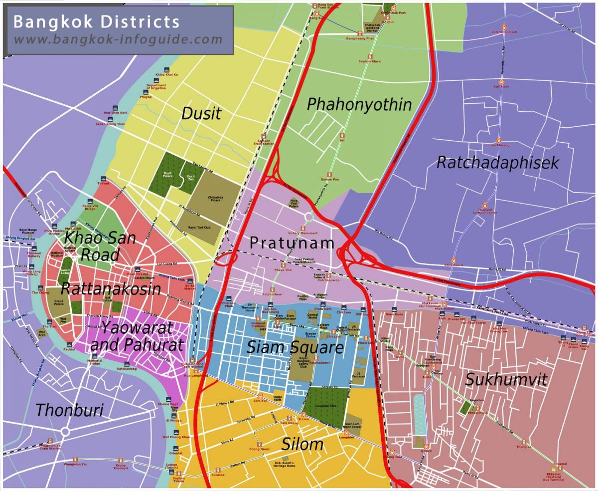 карту Бангкока и окрестностей