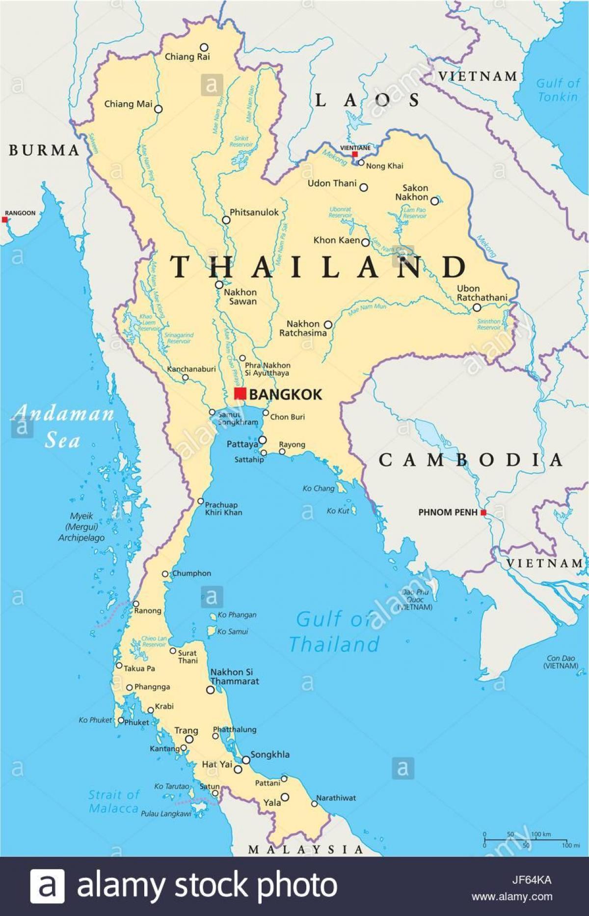 Бангкок, Таиланд карта мира