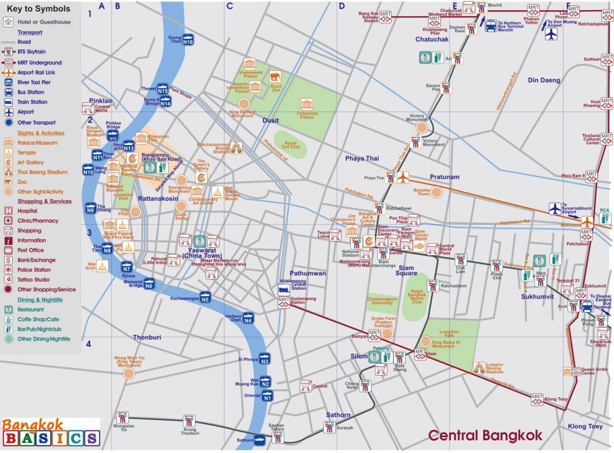 карта центра Бангкока