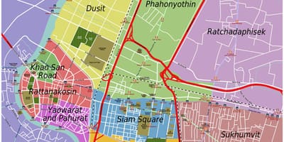 Районы Бангкока карта