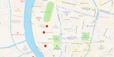 Карта храмов в Бангкоке