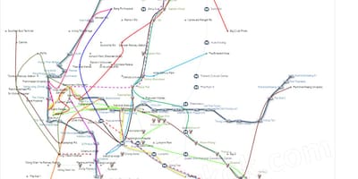 Карта автобусных маршрутов Бангкока