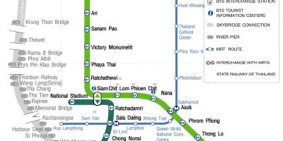 Бангкокский скайтрейн карте