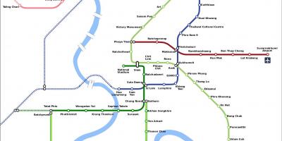 Бангкокского метро MRT карту