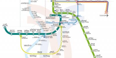 Город Бангкок на поезде на карте