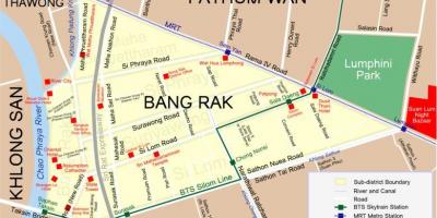 Карта Бангкока красных фонарей