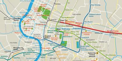 Карта центра города Бангкок 