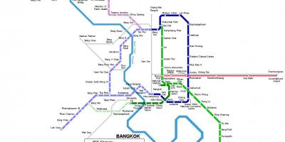 Карта метро в Бангкоке Таиланд