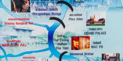 Карта реки Чао прайя в Бангкоке