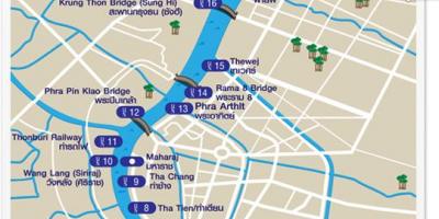 Карта реки Бангкок экспресс-катере