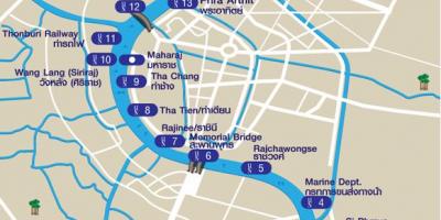 Речное такси на карте Бангкока